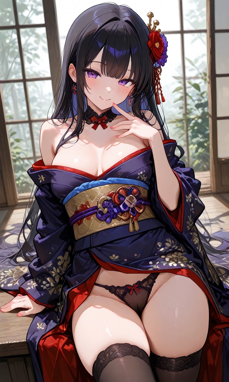 妖艶な着物少女