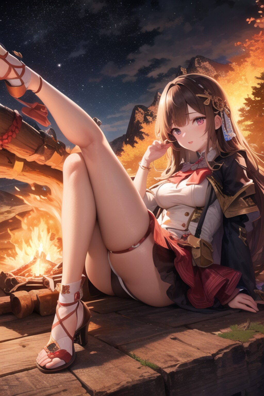 キャンプファイヤー！ちゅどーん！