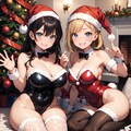バニーガールのクリスマスパーティー 2枚目