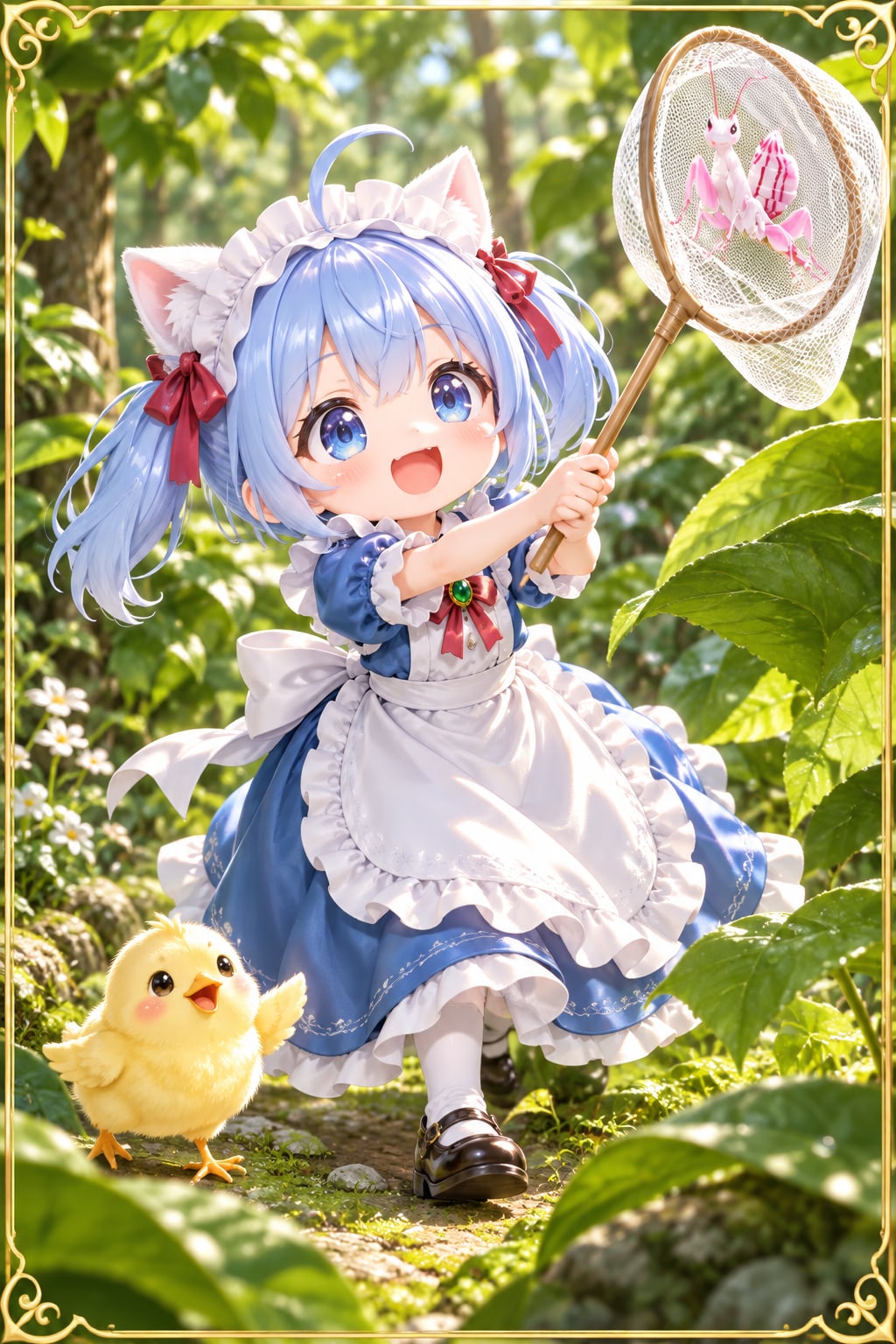 カマキリを捕まえるにゃ〜ん2