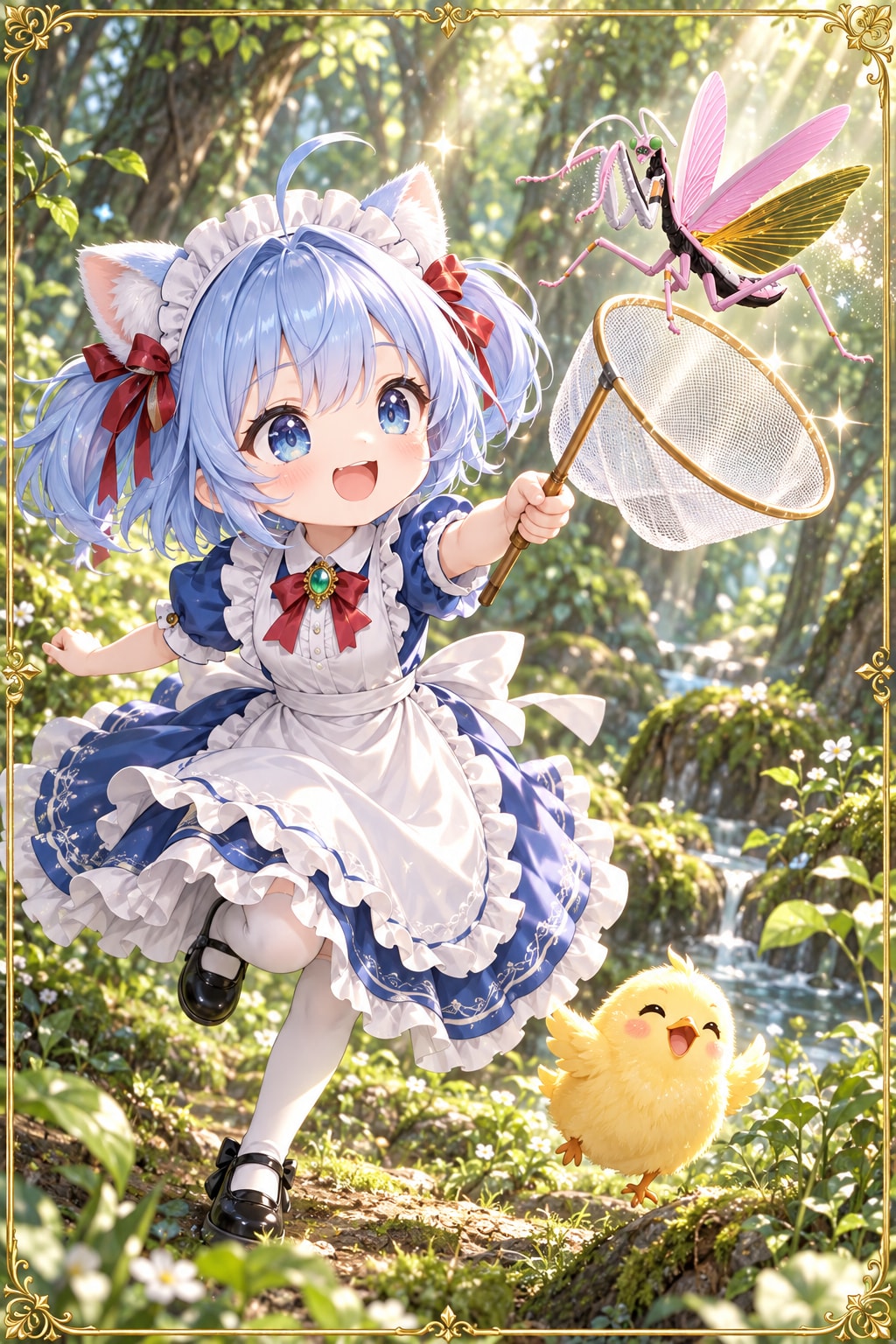 カマキリを捕まえるにゃ〜ん2