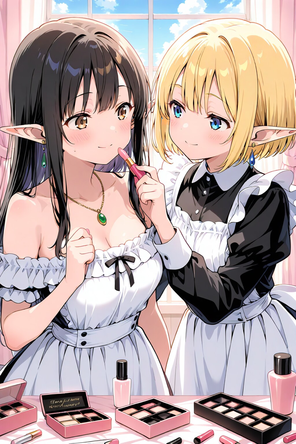 エルフと黒髪　12 | の人気AIイラスト・グラビア