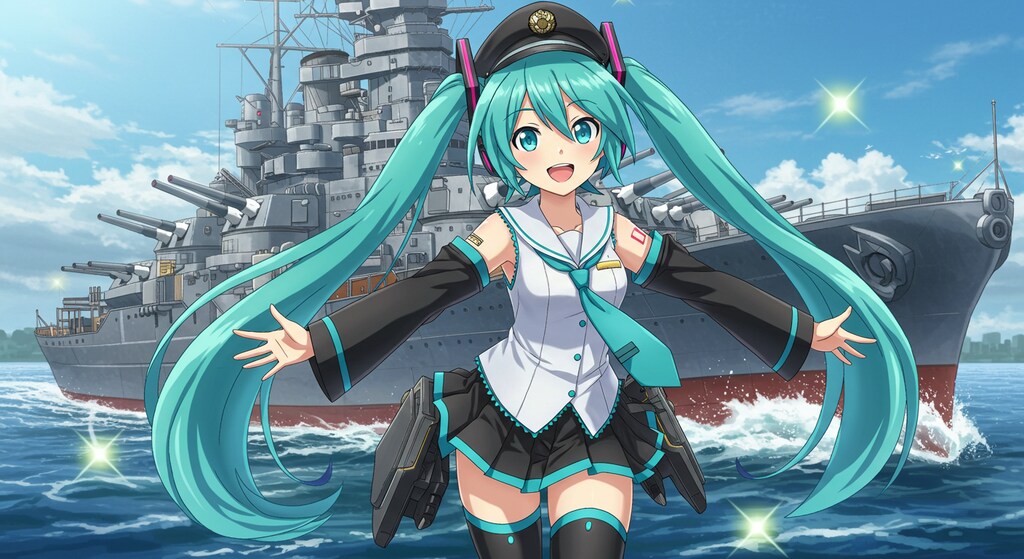 戦艦と初音ミク