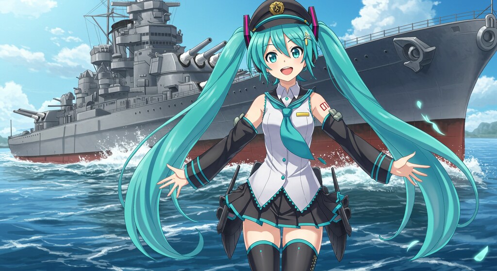 戦艦と初音ミク