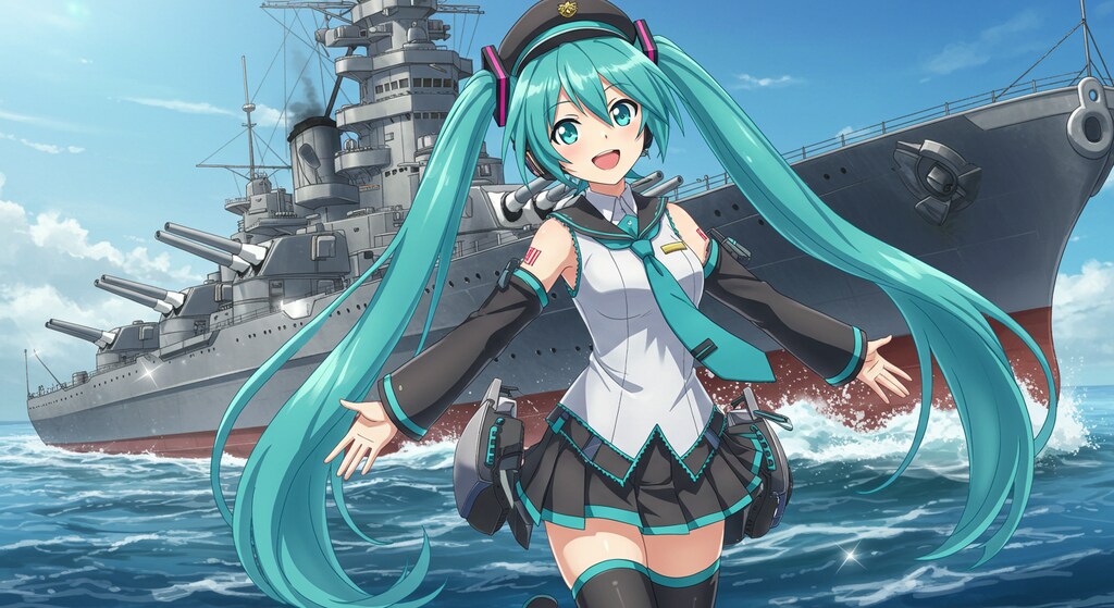 戦艦と初音ミク