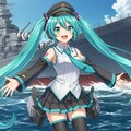 戦艦と初音ミク 4枚目