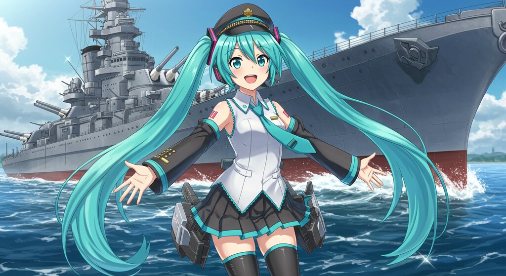 戦艦と初音ミク