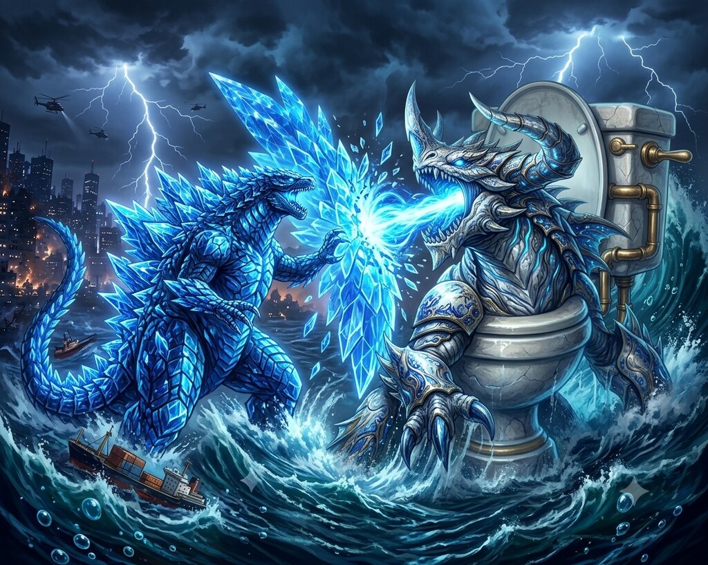 レベル4　海皇トイレイオス VS 深海結晶獣 アクアリス