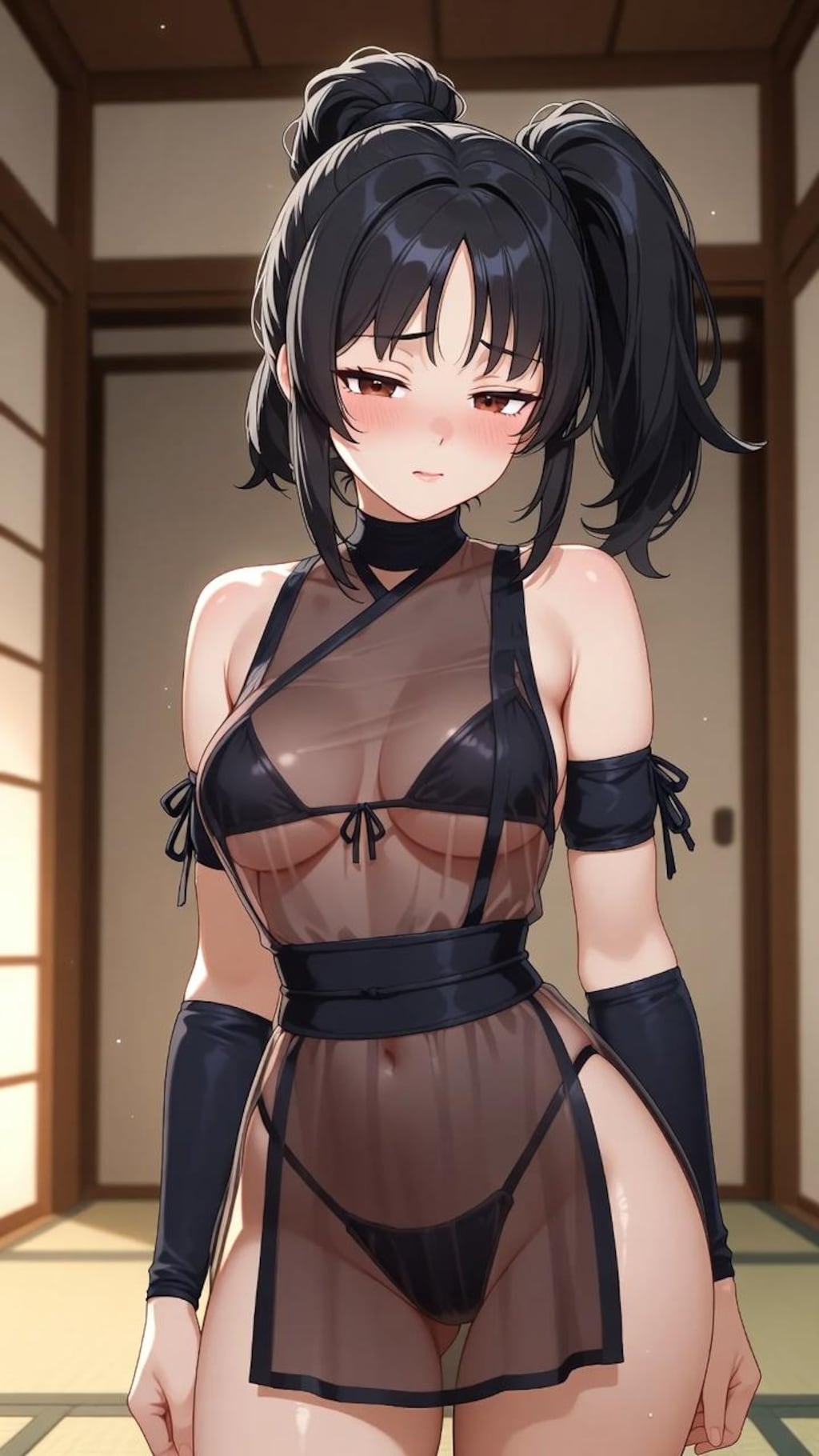 スケスケ忍者の女の子