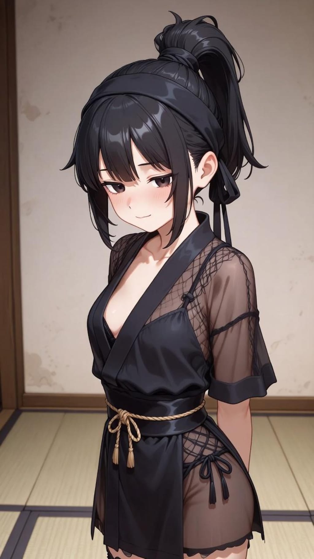 スケスケ忍者の女の子