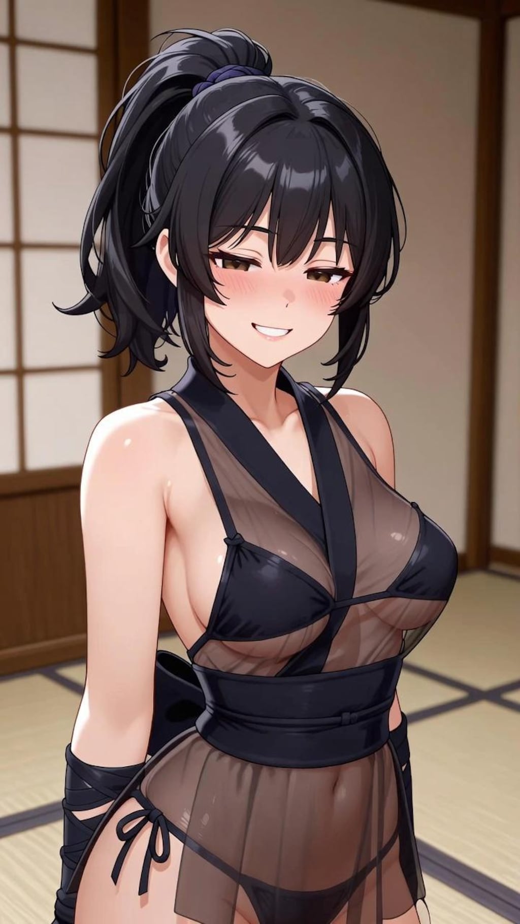 スケスケ忍者の女の子