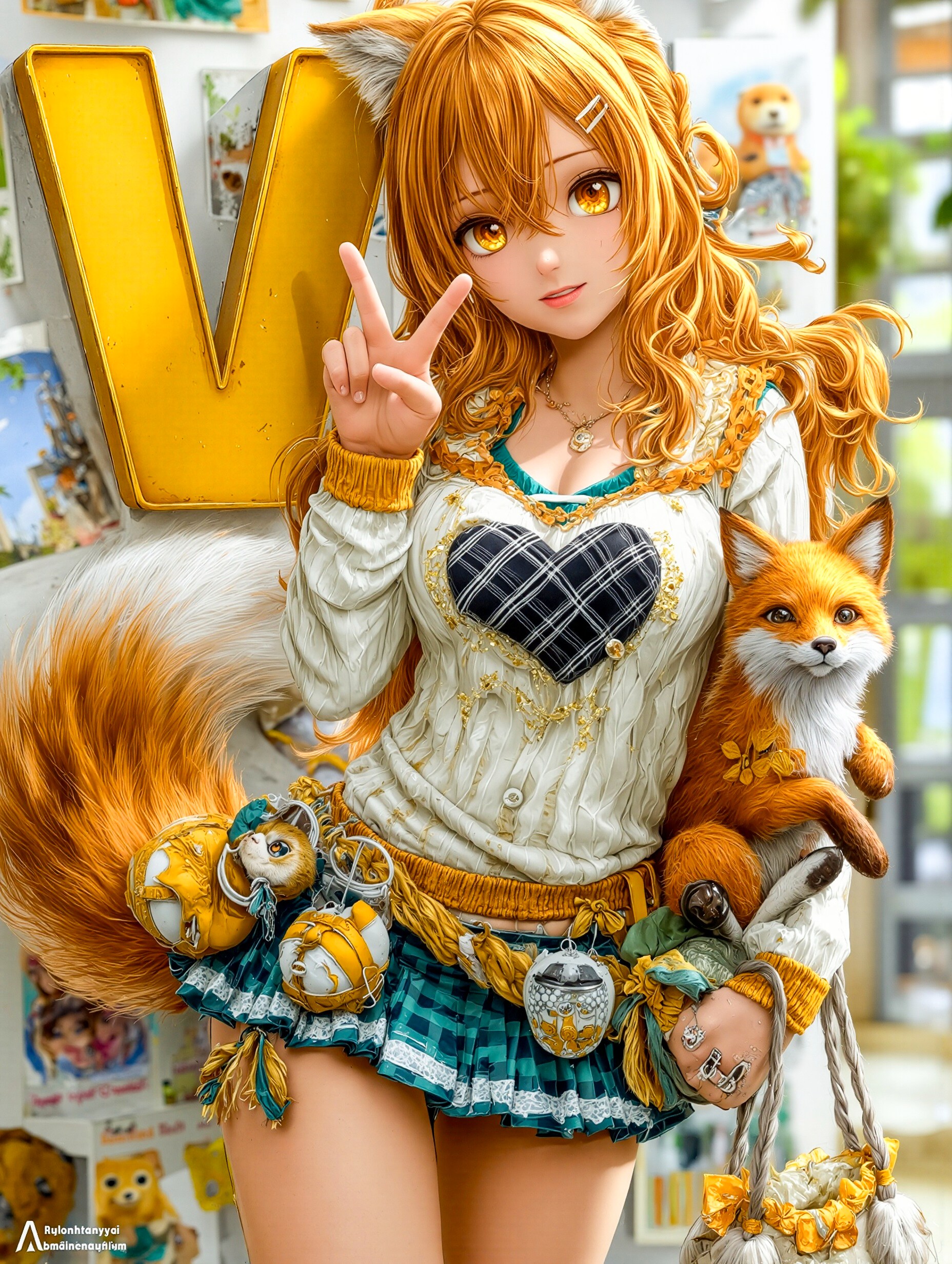 キツネ日和の放課後 | の人気AIイラスト・グラビア