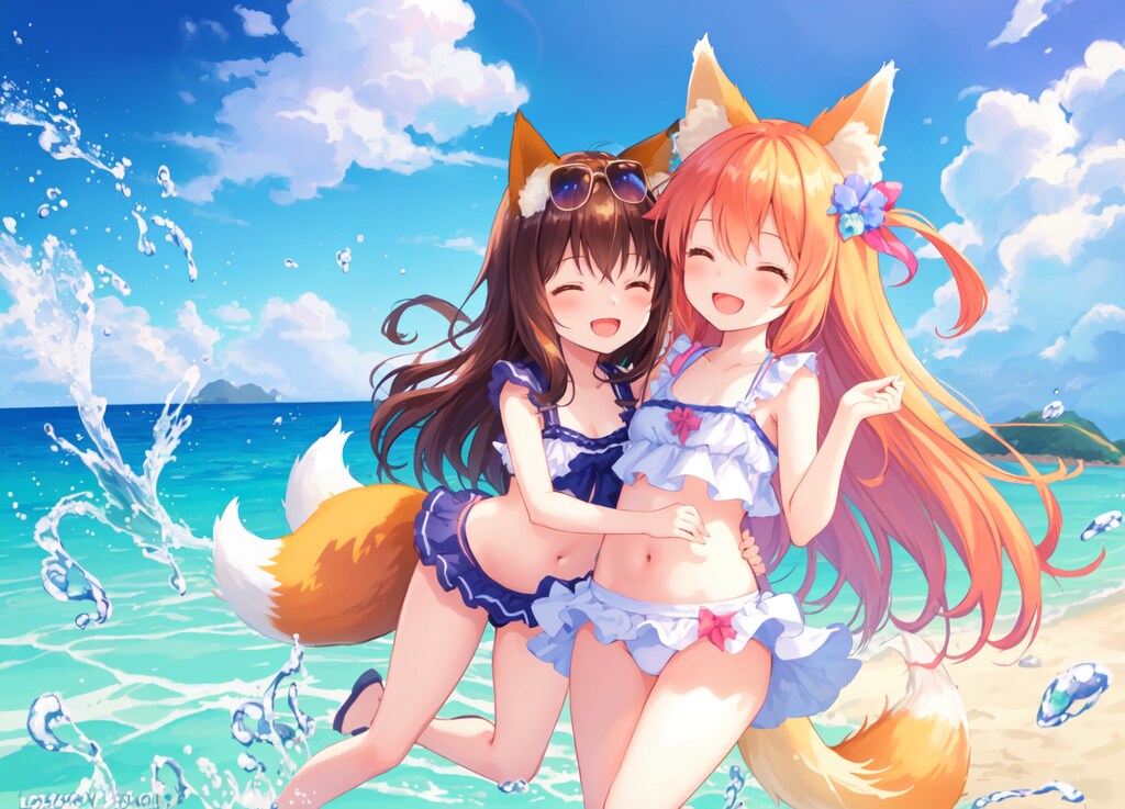 夏と海と狐っ子