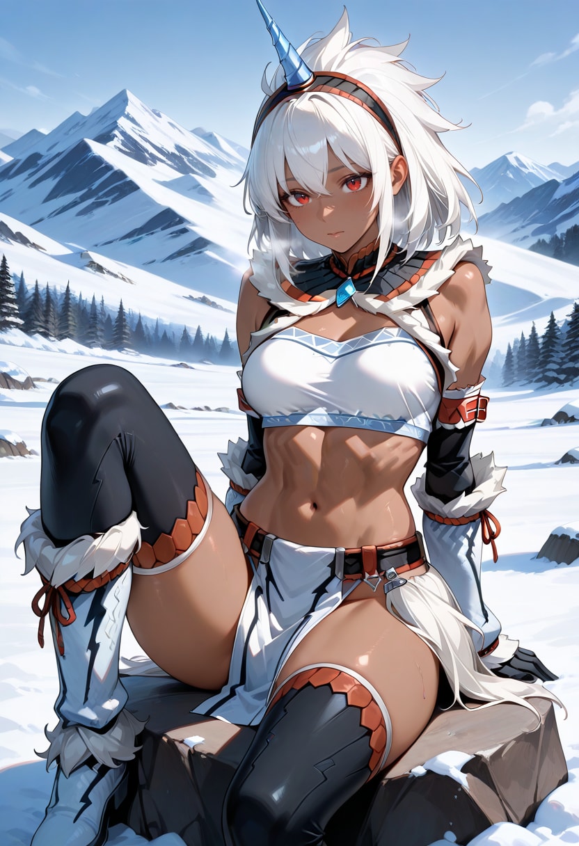 雪山のキリンさん