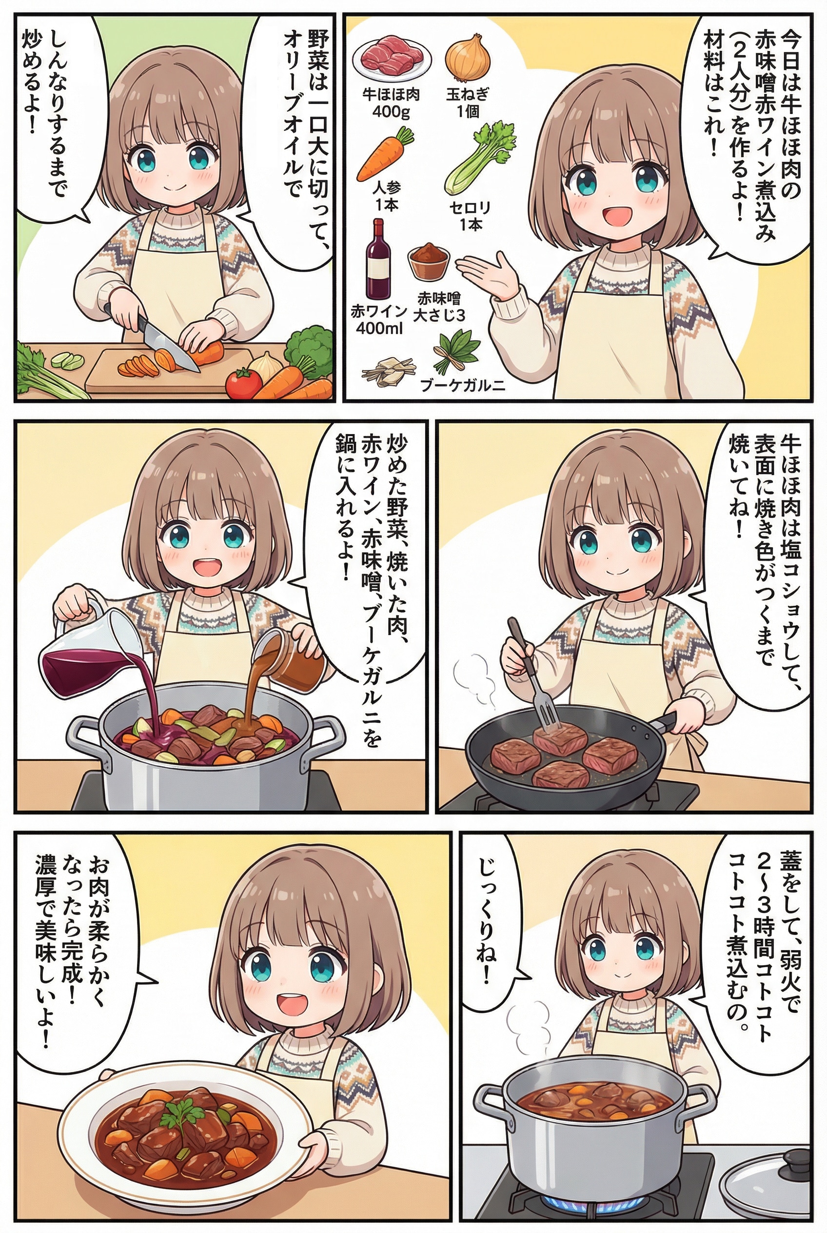 赤味噌赤ワイン煮込み | の人気AIイラスト・グラビア