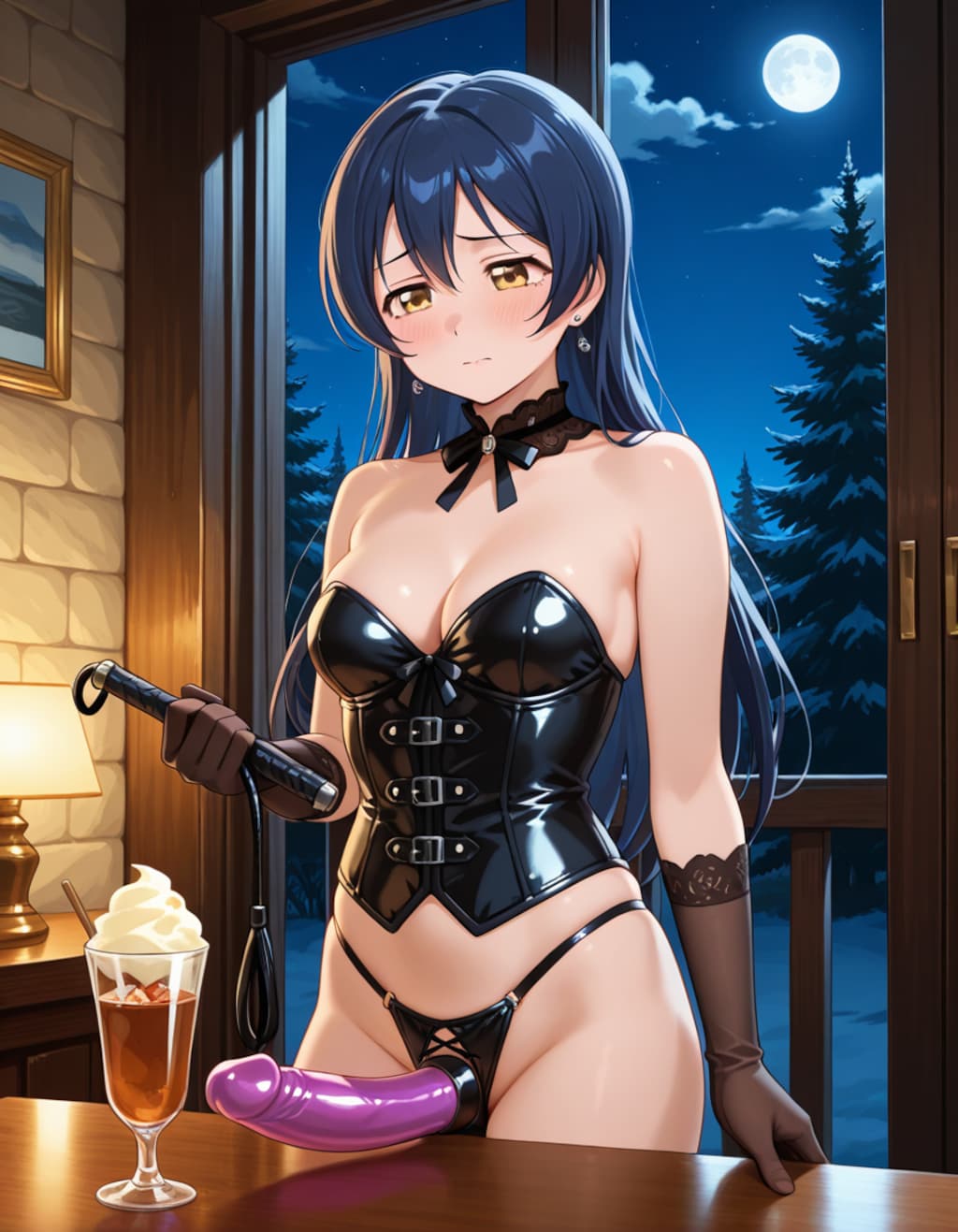 女王様衣装の海未(夜の玩具付き)