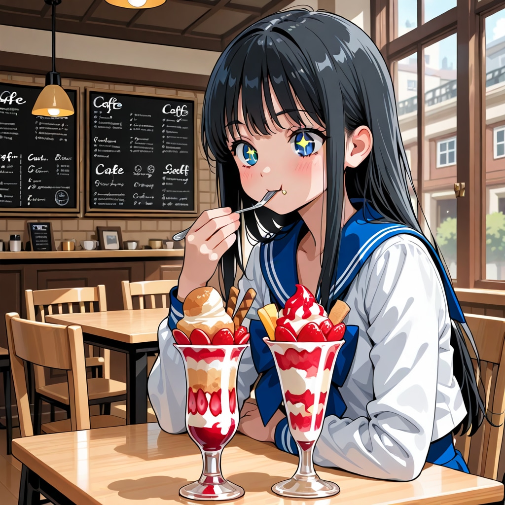パフェが美味しくて