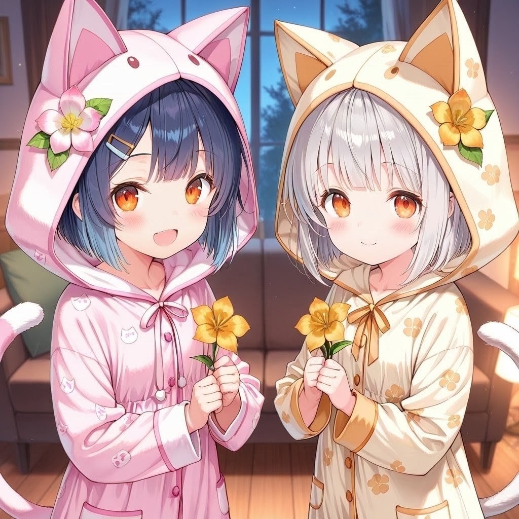 獣耳っ娘のお泊り会 | の人気AIイラスト・グラビア