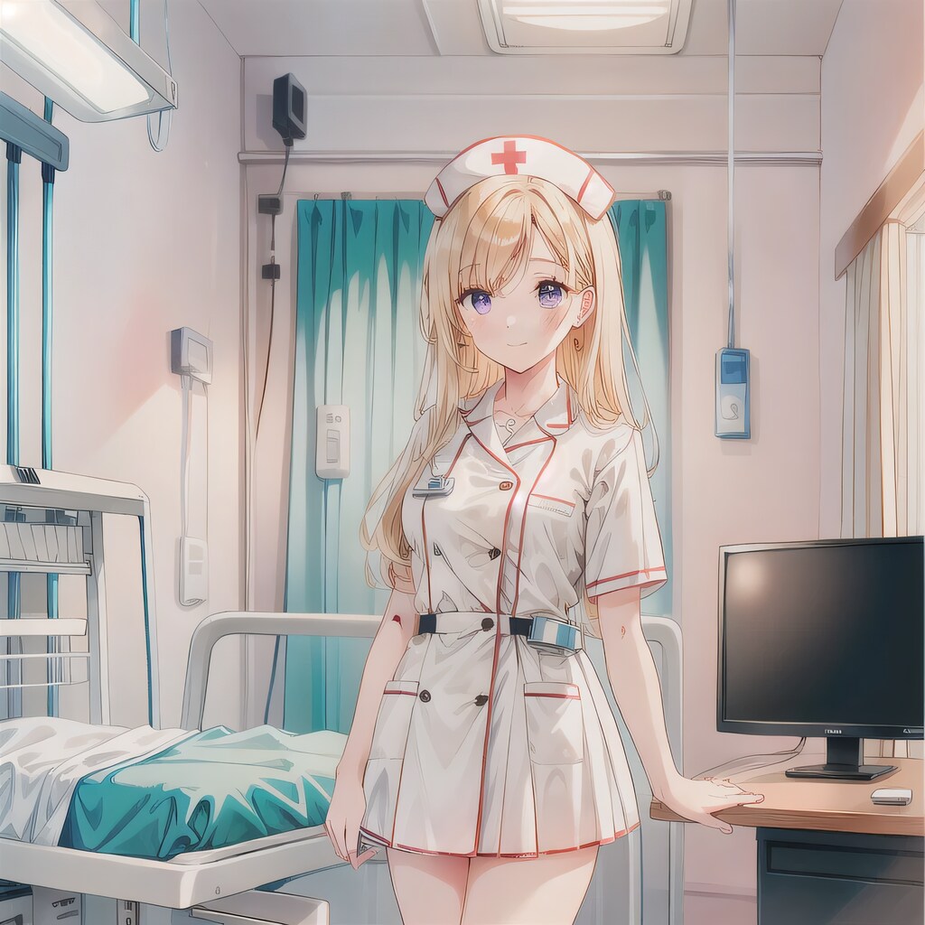 金髪ロングで白衣の少女５