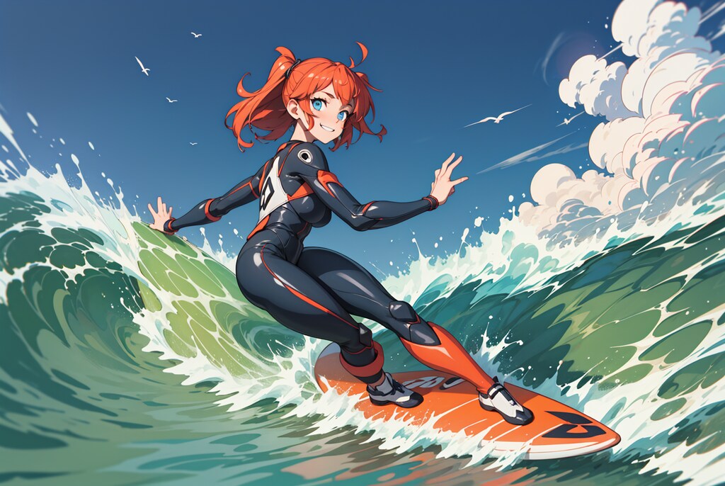 surfing girls