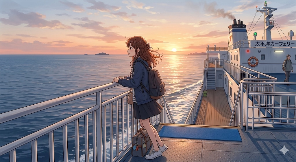 船に乗る女の子