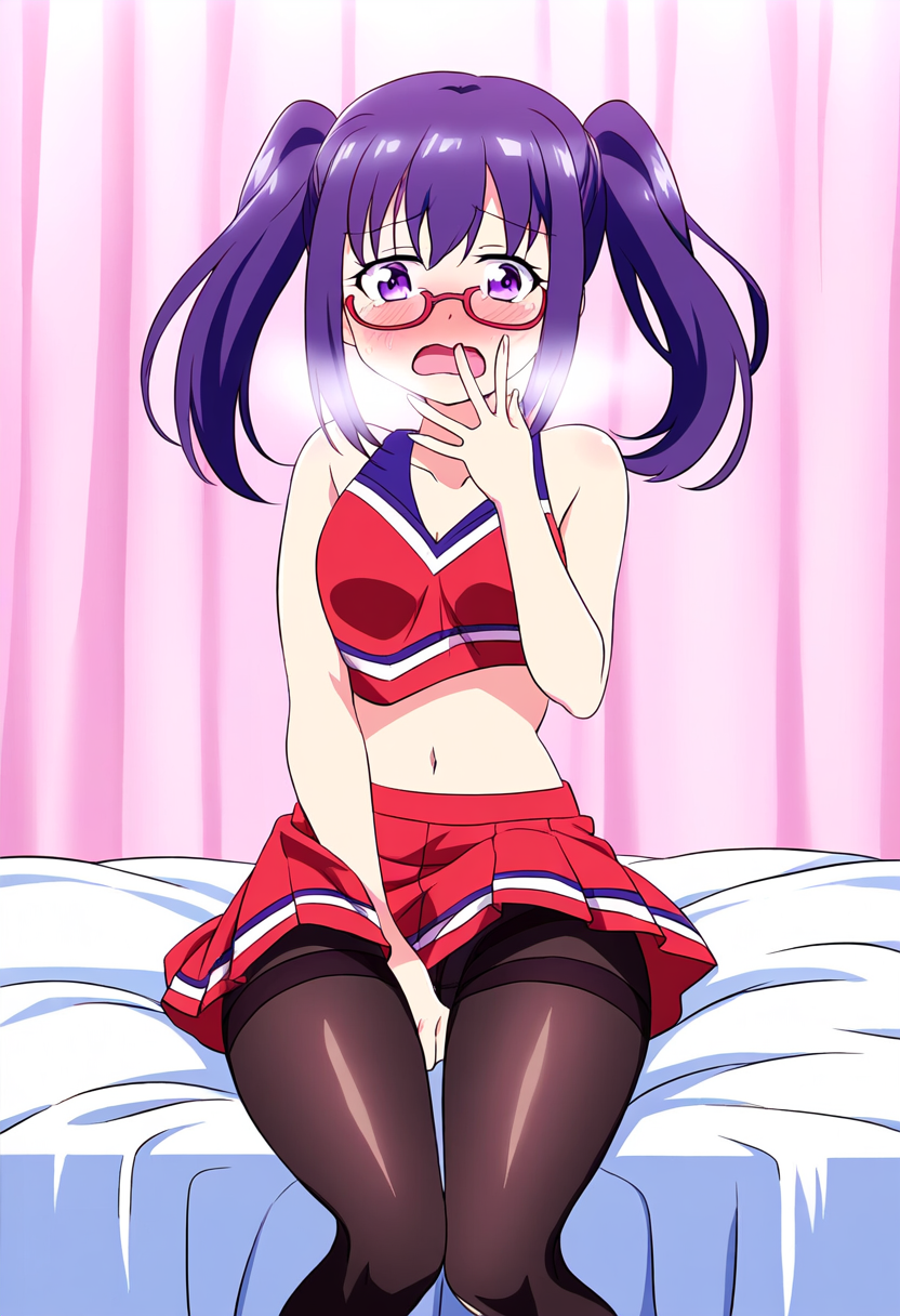 恥ずかしがるチアガール (5)