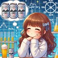 ビールについて化学する小さな女の子 5枚目