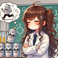 ビールについて化学する小さな女の子 3枚目