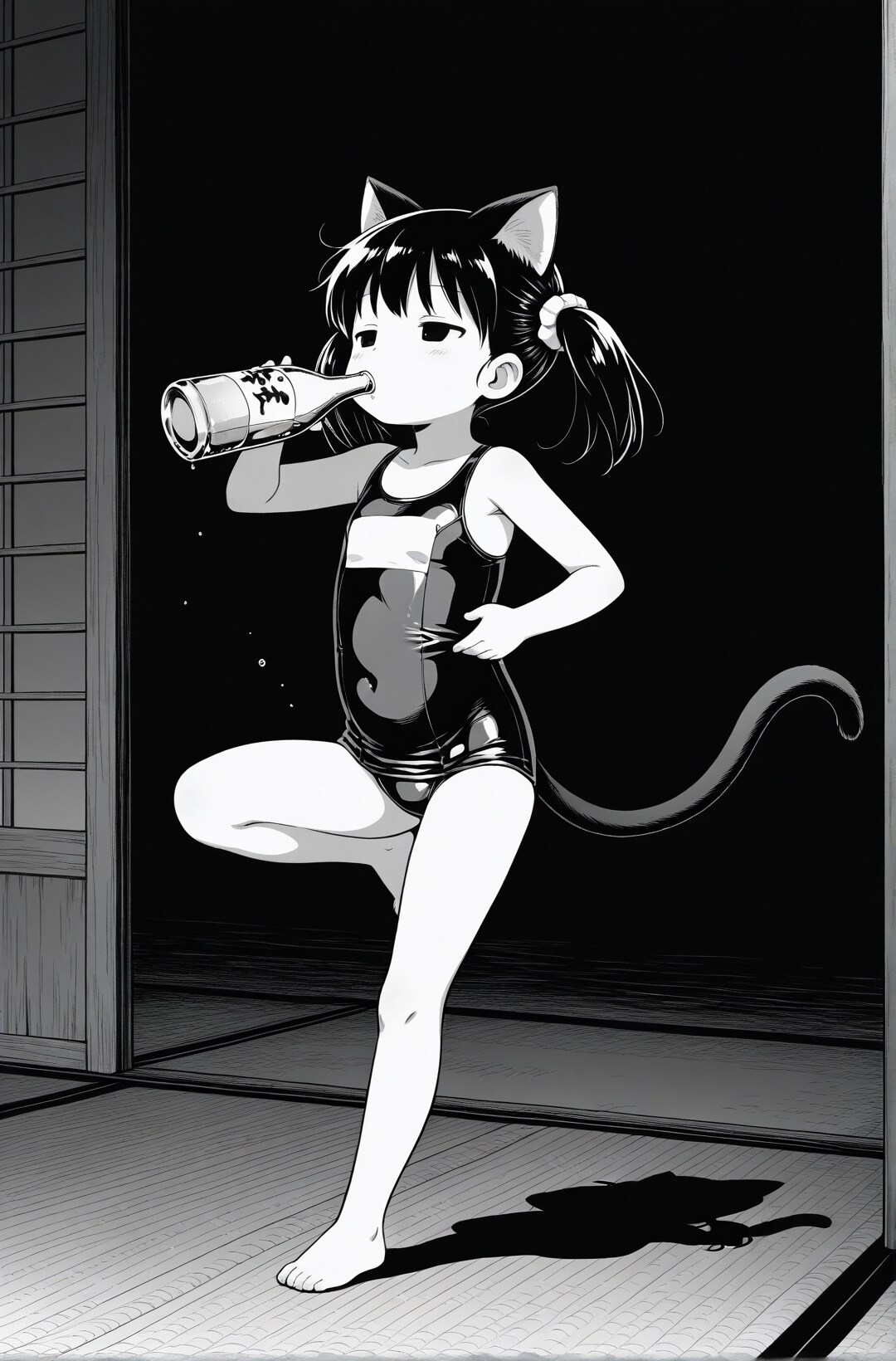 夏ボディを目指す猫子