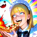 メイドちゃん、明日に備えてアップを始める🍕 5枚目