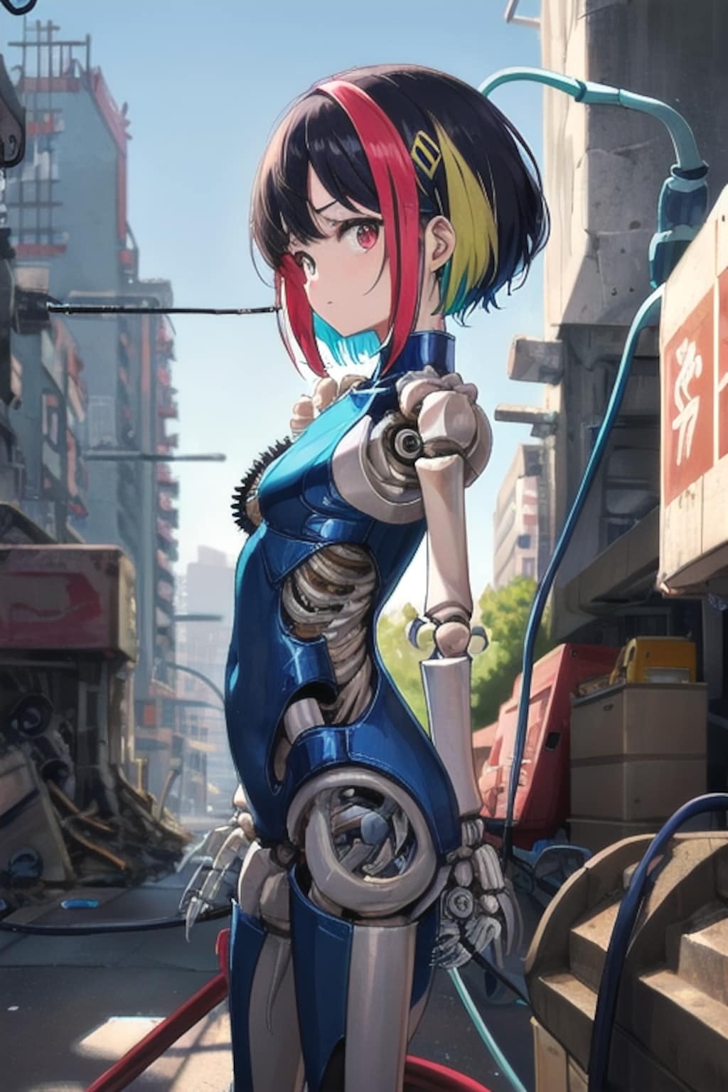 旧型義体・緑髪