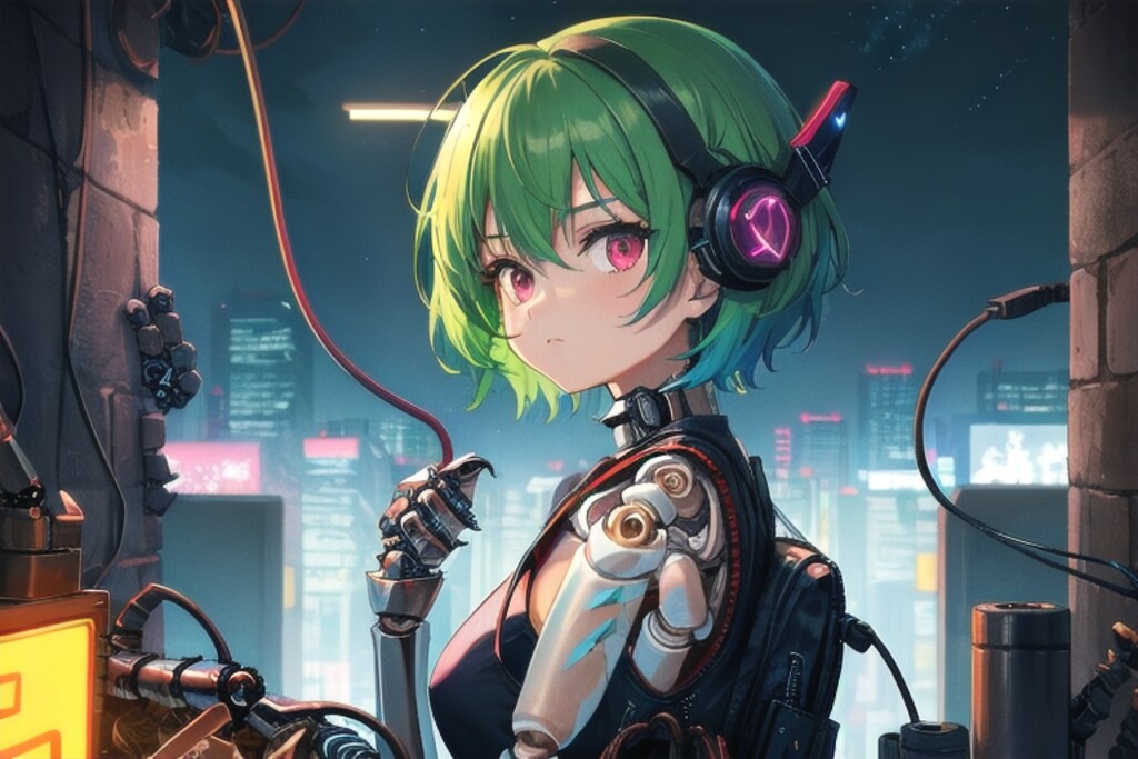 旧型義体・緑髪