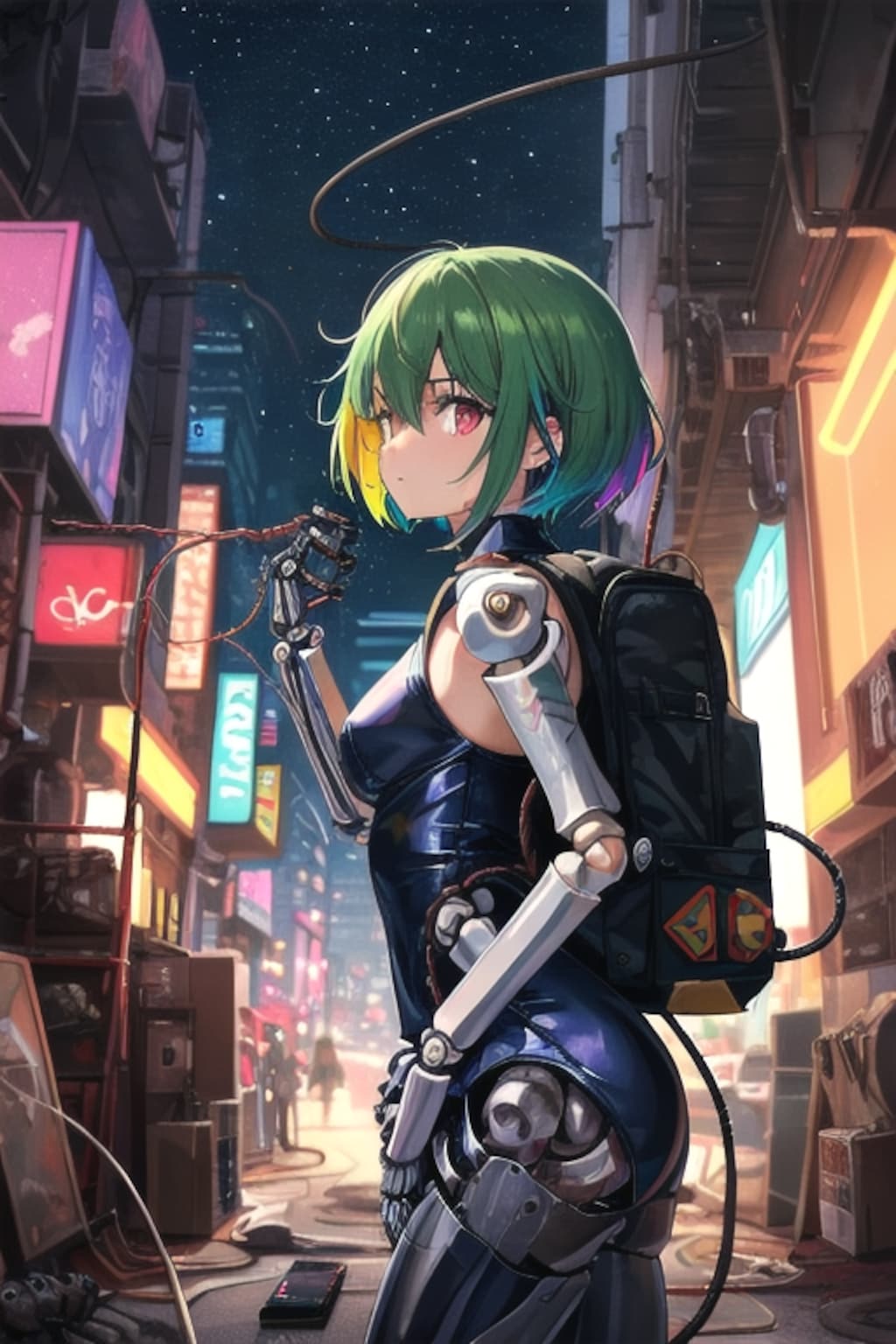 旧型義体・緑髪