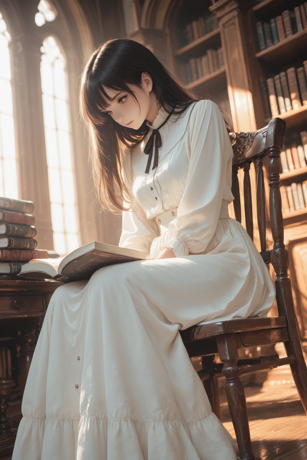 Beautiful Reading Girl（本が好き過ぎる読書ガール。） | の人気AIイラスト・グラビア