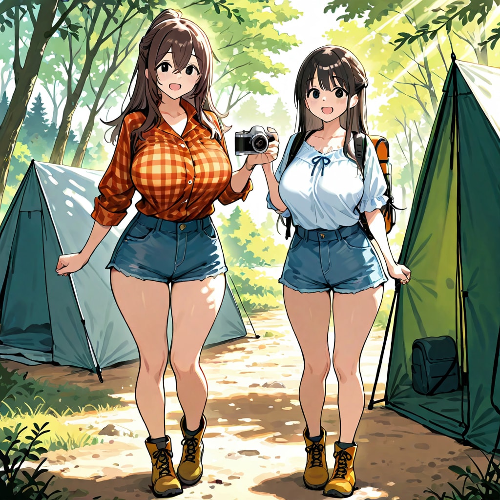 キャンプ最終日の集合写真