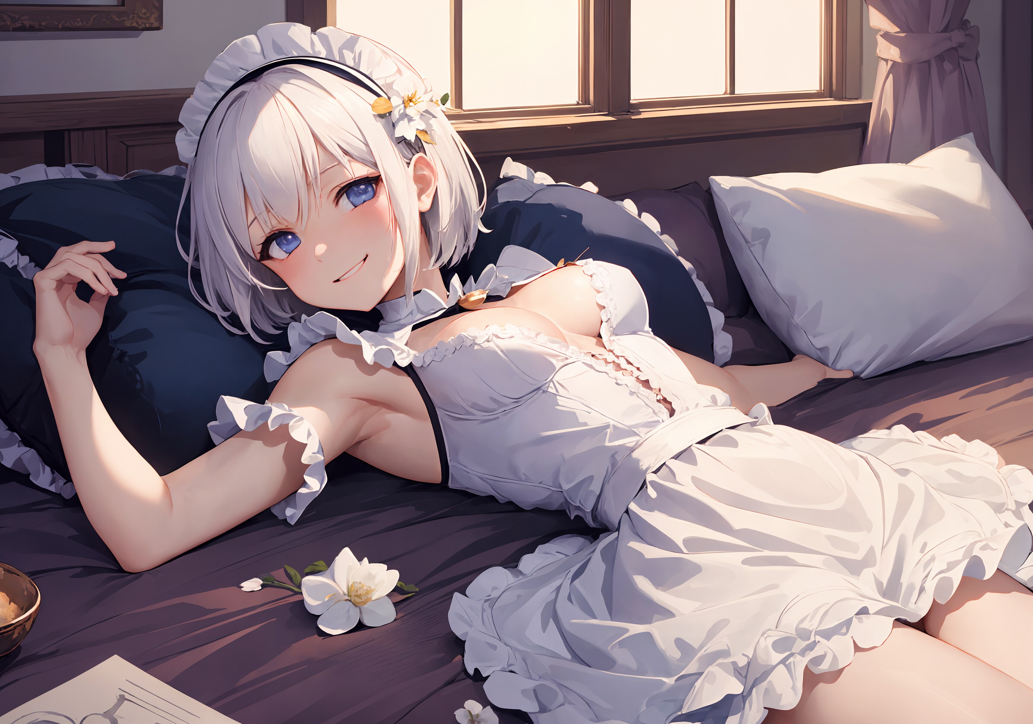 ご主人様、昨日はぐっすりでしたね