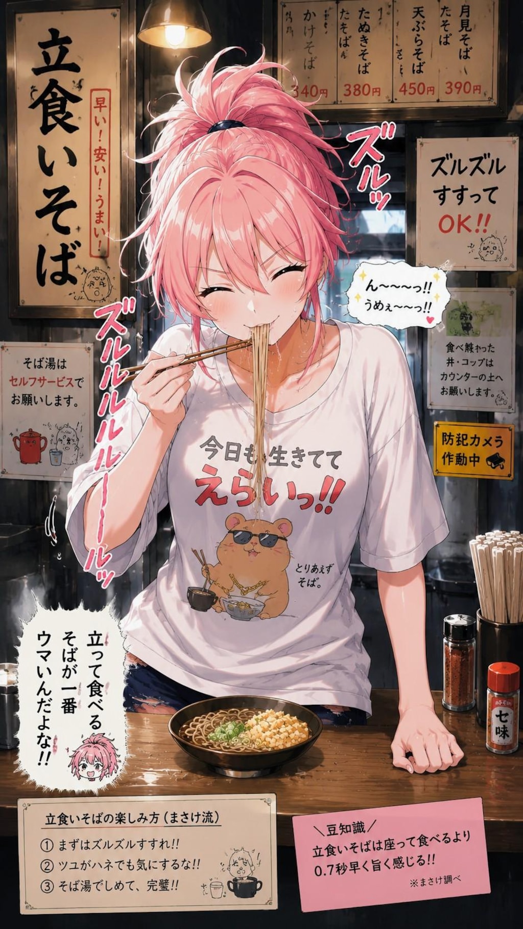 立食いそばとリカお姉やん
