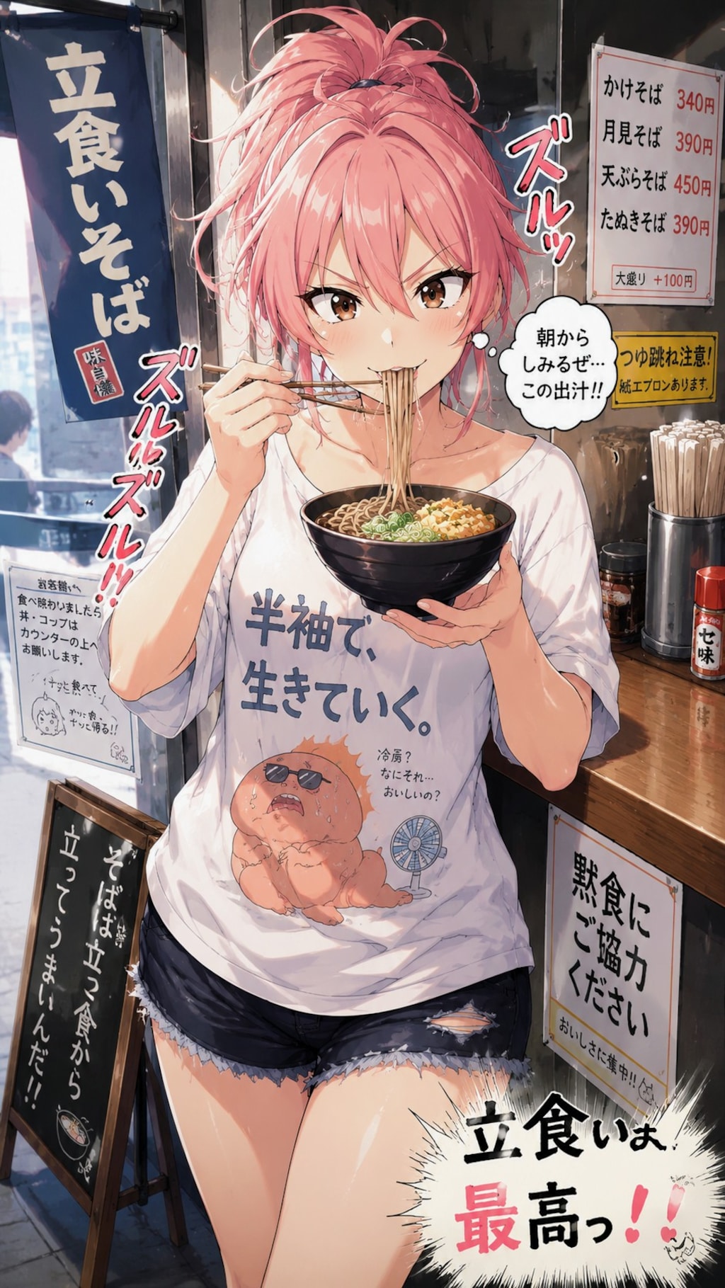 立食いそばとリカお姉やん