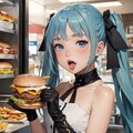 ハンバーガーを食べ 2枚目