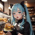 ハンバーガーを食べ 7枚目