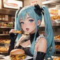 ハンバーガーを食べ 5枚目