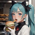 ハンバーガーを食べ 12枚目