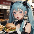ハンバーガーを食べ 9枚目