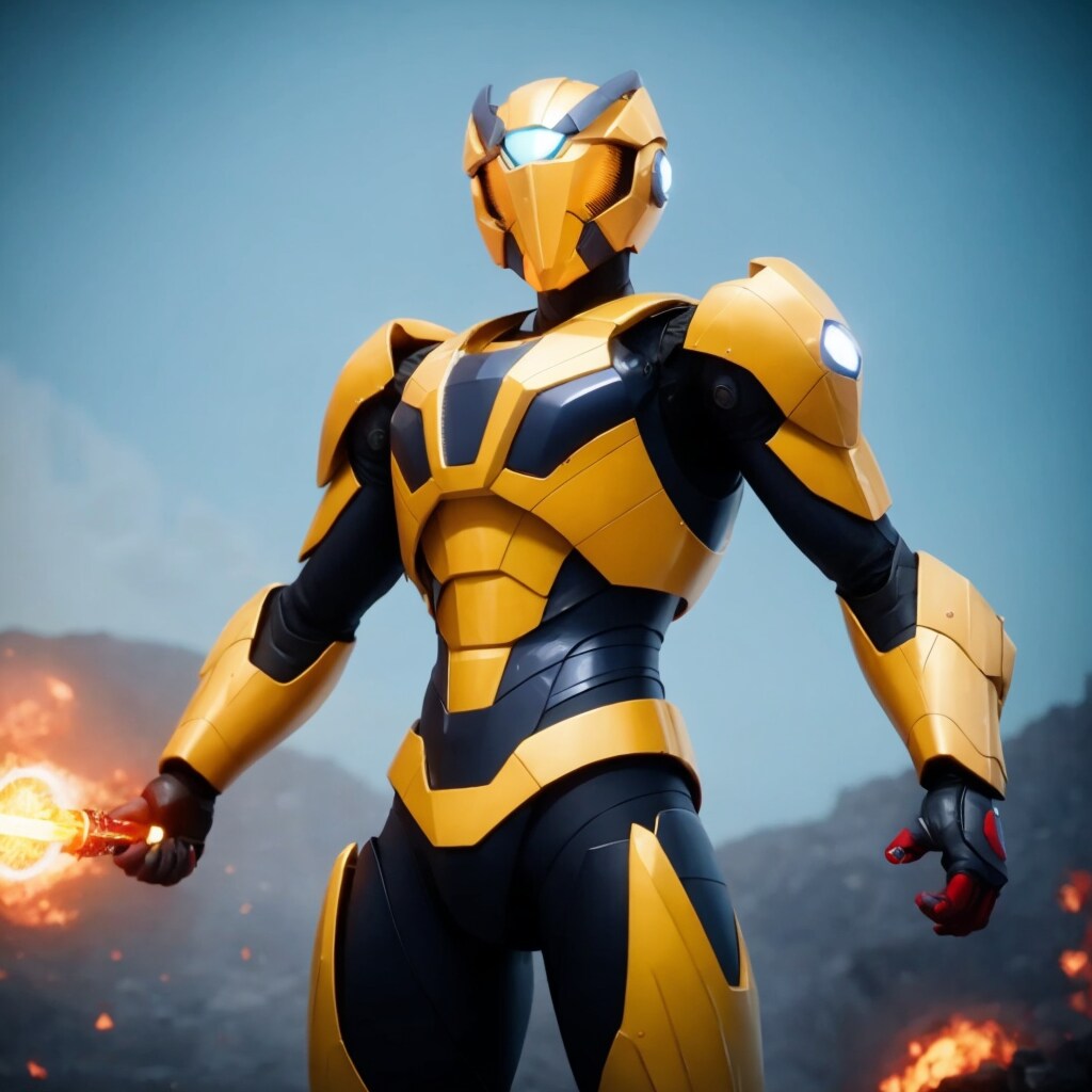 黄色いEXOスーツ