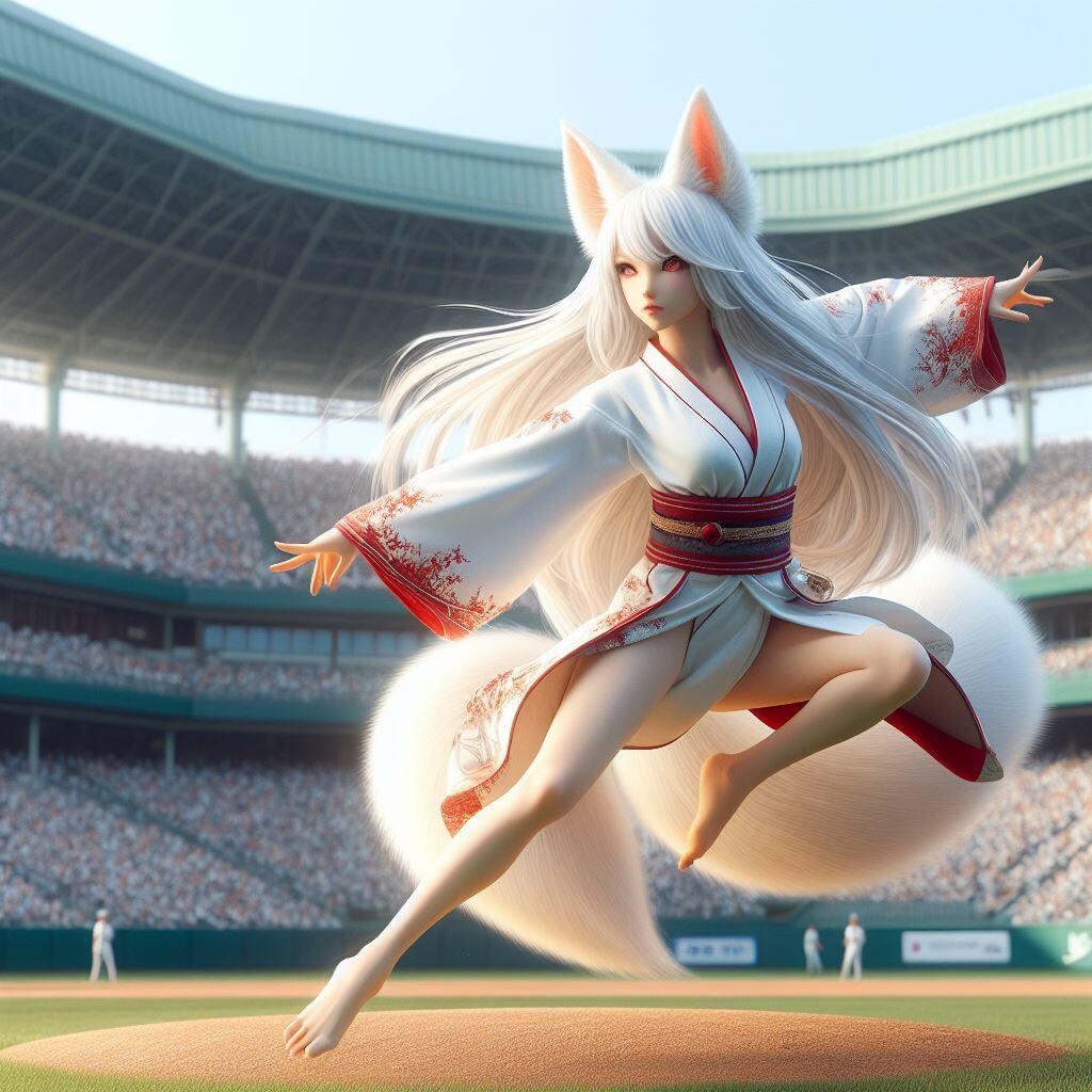 雪狐のブレイクダンス