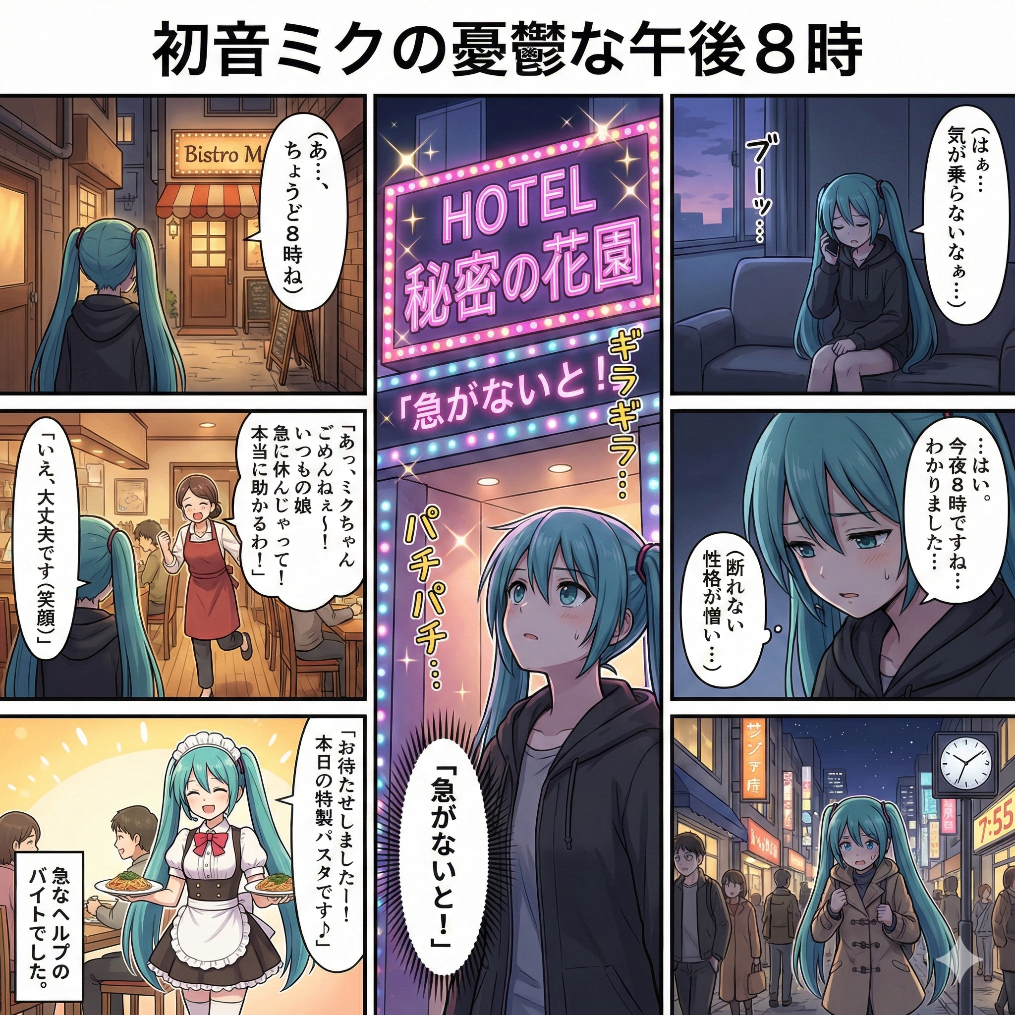 ミクさん８時の約束！ | の人気AIイラスト・グラビア