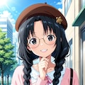 黒髪ツインテールの女の子 3枚目
