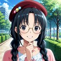 黒髪ツインテールの女の子 2枚目