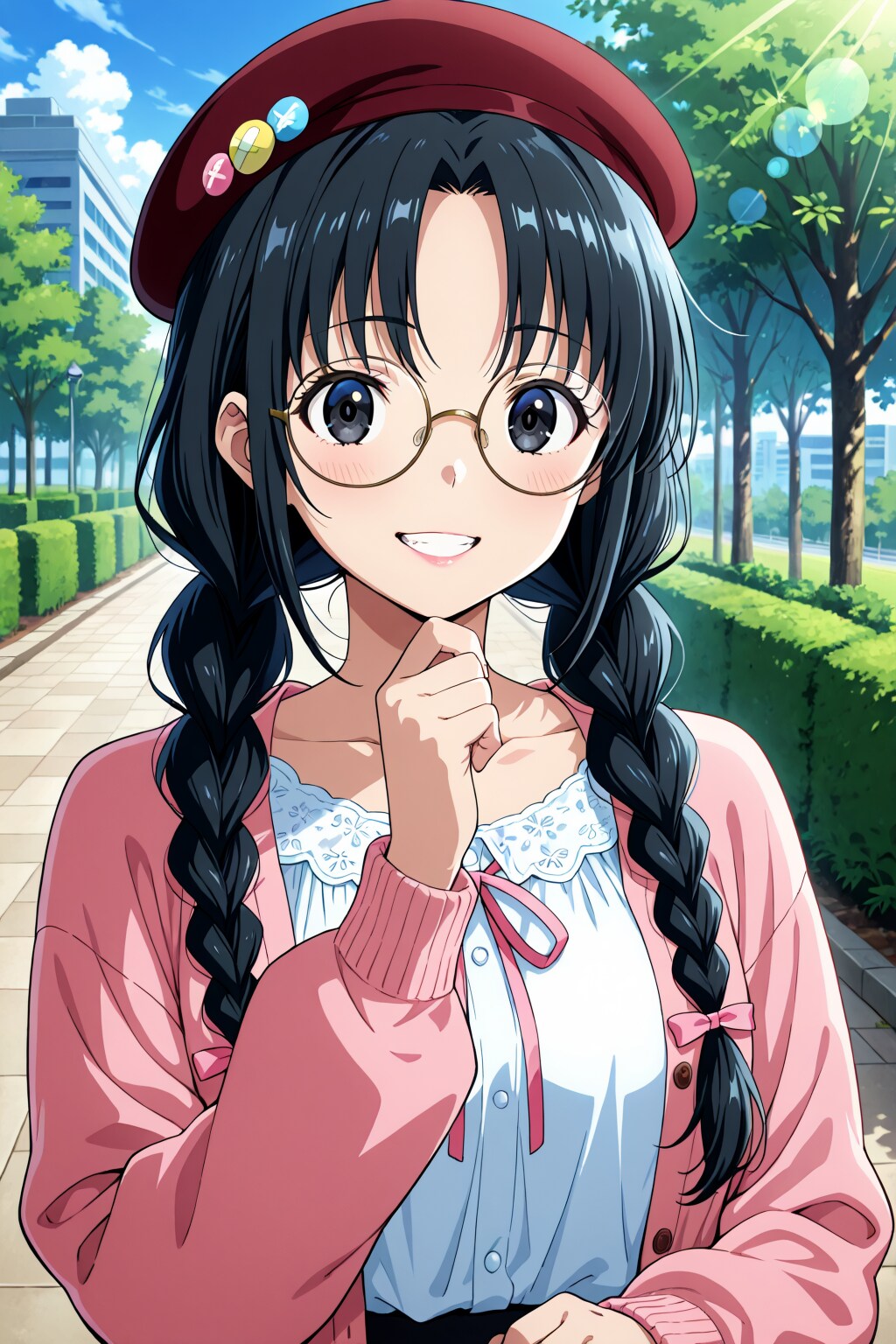 黒髪ツインテールの女の子
