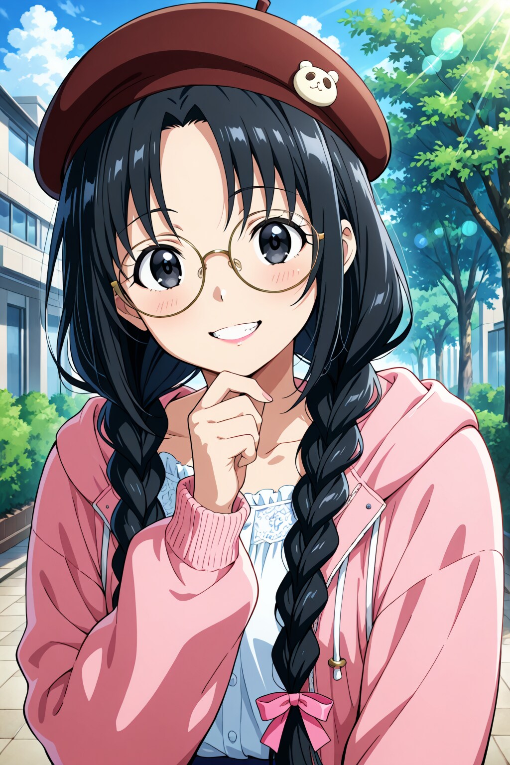 黒髪ツインテールの女の子